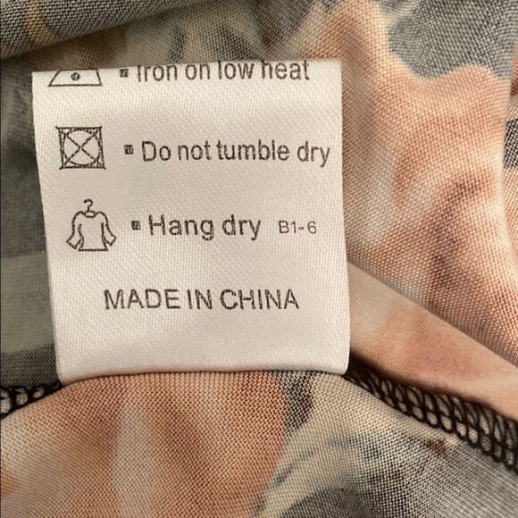 Grecerelle Casual Black and pink floral Maxi Sundress with Crew Neck - Picture 10 of 10